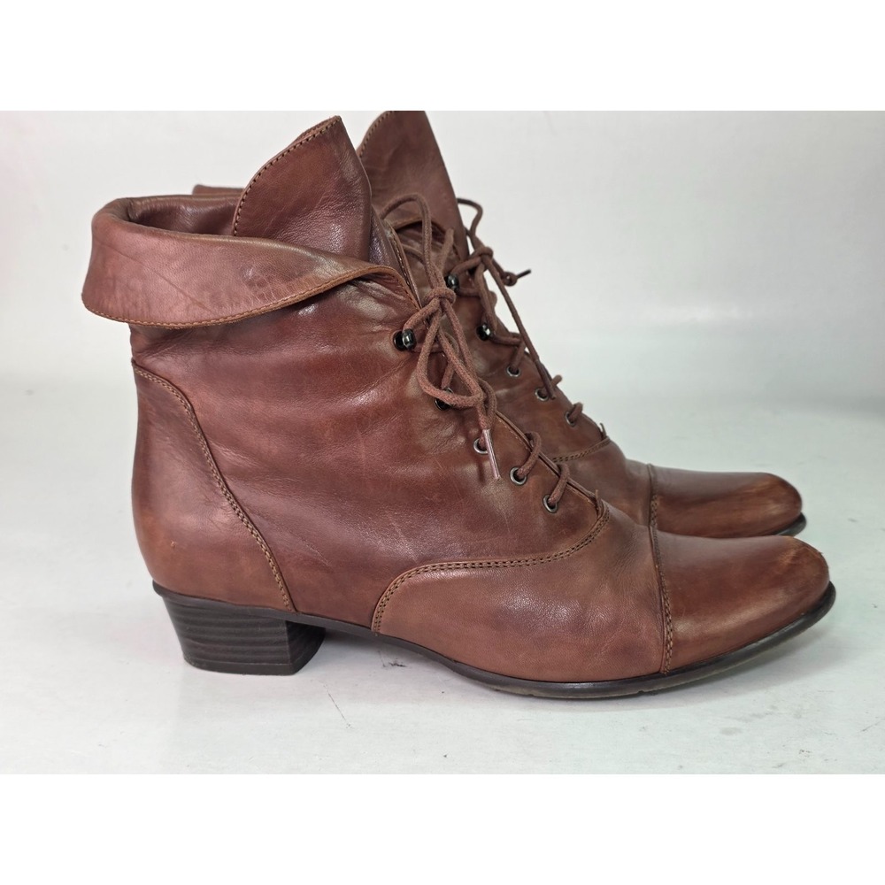 Spring Step Galil Women's Boots Size 8.5 EU 39 Brown Polished Leather Shoes